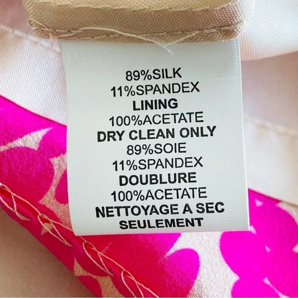 Trina Turk Silk Dress Anargosa Desert Mini Pink and Orange Patterned Size 8 - Picture 11 of 15